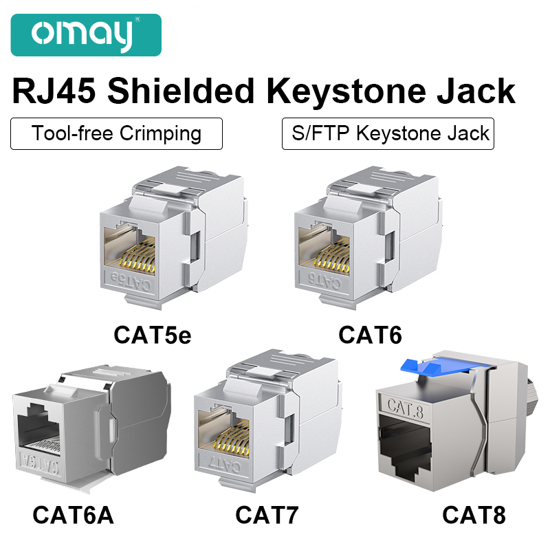 Patch Panel Cat6 - RJ45 Keystone Jack Module CAT8 Cat7