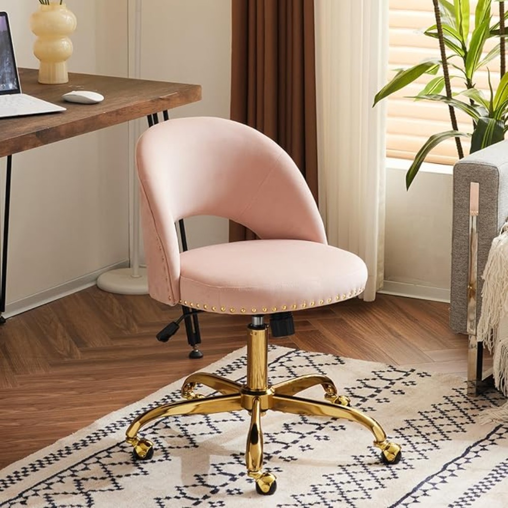 Office Tech Chair - Modern Velvet Small Office Chair,Cute Desk
