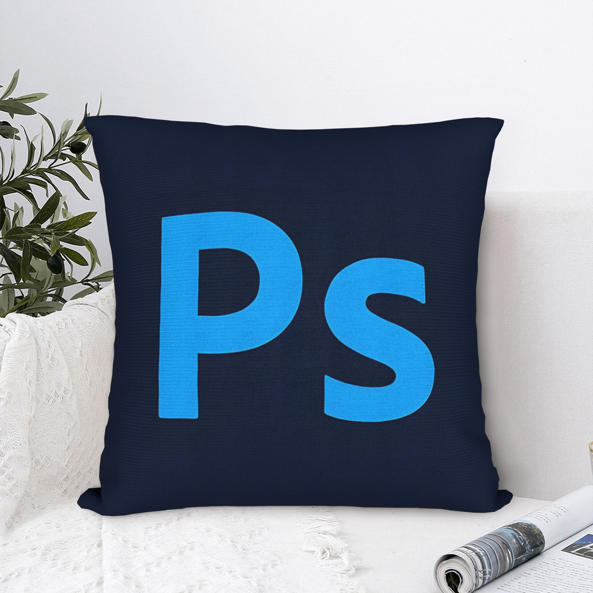 Office Tech Chair - 1pc Designers Photoshop Pillow Cover, Polyester