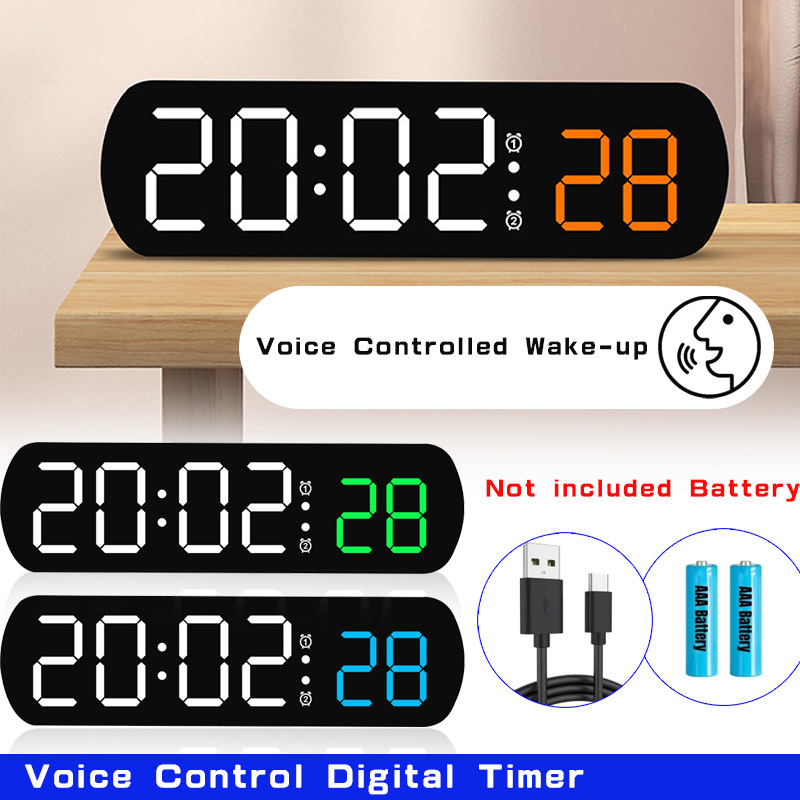 Office Tech Gadgets - Voice Control Digital Alarm Timer Clock