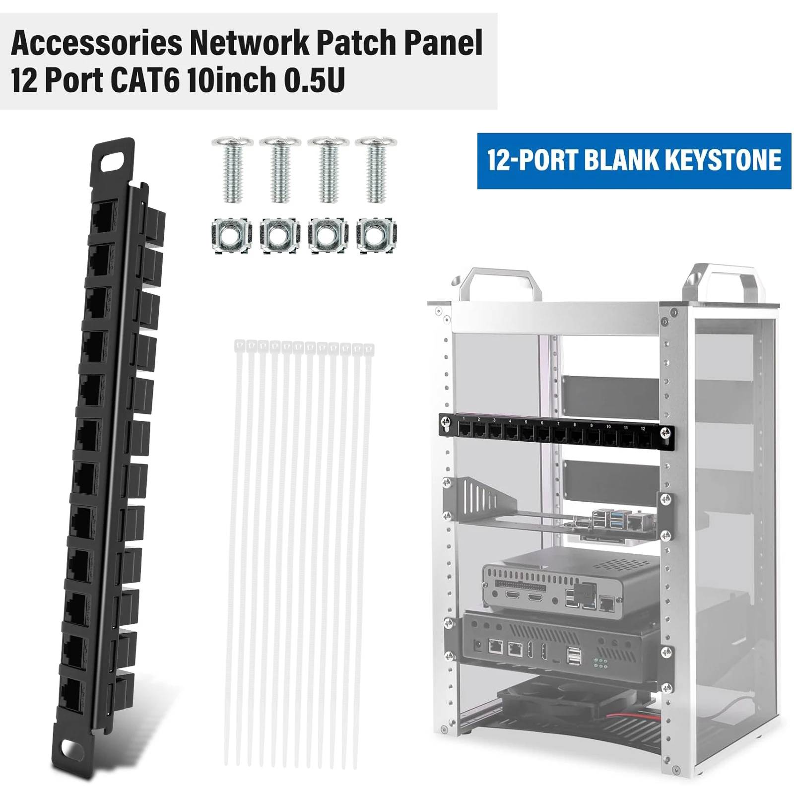 12 Port Patch Panel 10inch 0.5 - Patch Panel Cat6 incelemesi ve fiyatı