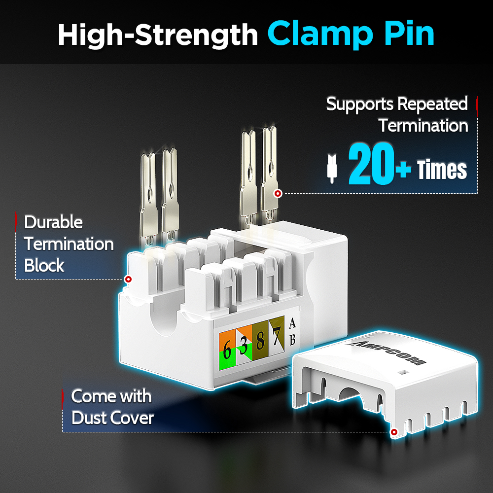 AMPCOM CAT6 RJ45 Keystone Jack - Patch Panel Cat6 incelemesi ve fiyatı