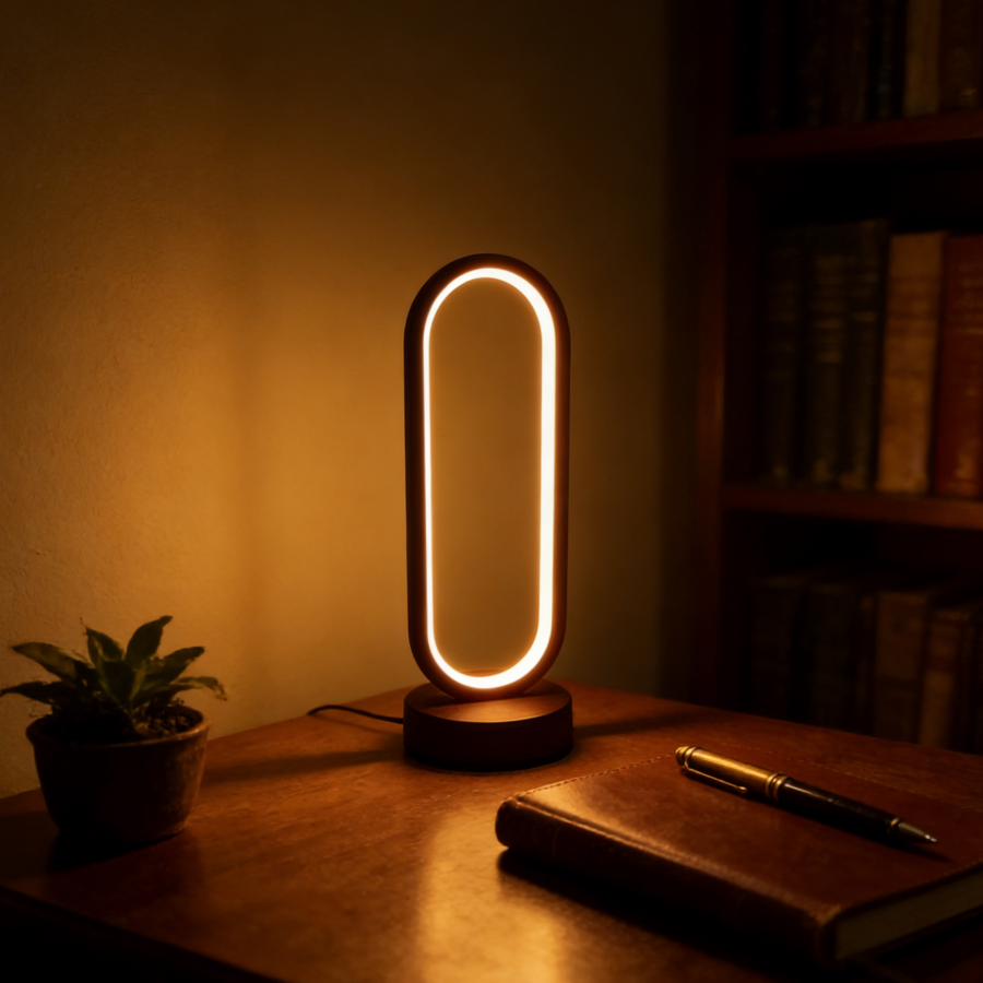 1Pcs Table lamp Bedroom Ring T - Ring Light Desk Small incelemesi ve fiyatı